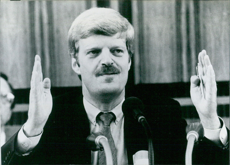 West German Minister for Finance Manfred Lahnstein - Vintage Photograph