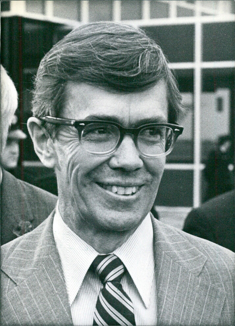 Former U.S. Charge d'Affaires Bruce Lanigan shortly after his release from captivity - Vintage Photograph