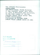 DAVID LANGE, Prime Minister of New Zealand - Vintage Photograph