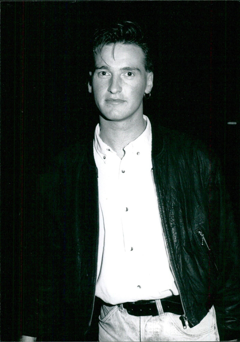 British Rock Stars: TOM LANG OPS singer Tom Lang, of the Tom Lang Band - Vintage Photograph