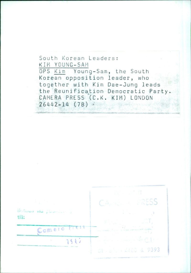 South Korean Leaders: KIM YOUNG-SAM - Vintage Photograph