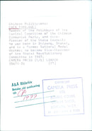 Chinese Politician CHEN YUNG-KUEI - Vintage Photograph