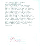 Walter Leisler Kiep, the winner of the Hamburg local elections in June 1982 - Vintage Photograph