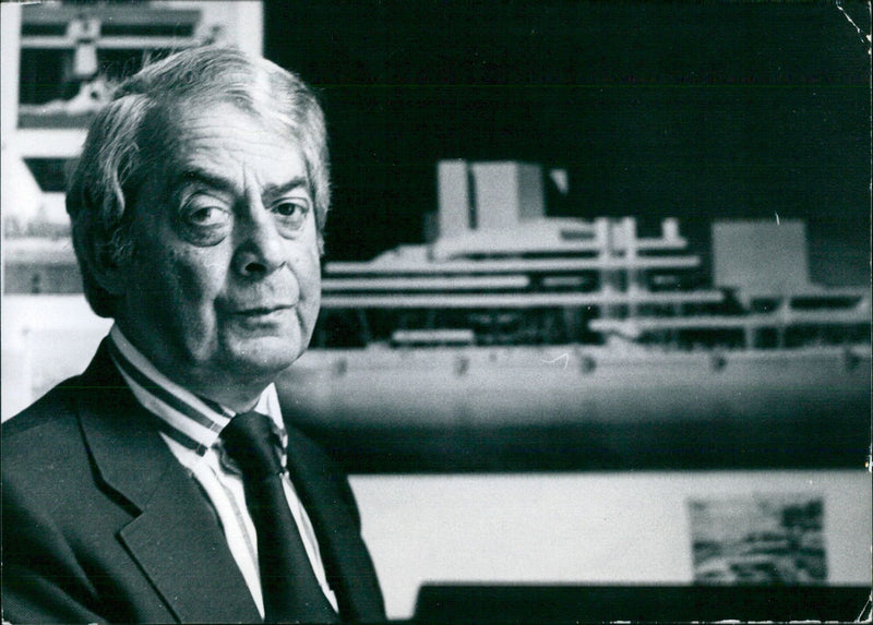 British Architect CBE Castor Denys Lasdun - Vintage Photograph