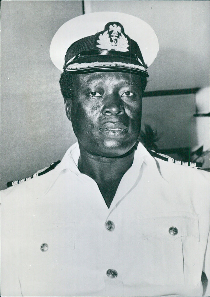 Nigerian Politicians: Capt. SHAMUDEEN LAWAL Nigerian military leader; he is Governor of Lagos State. - Vintage Photograph