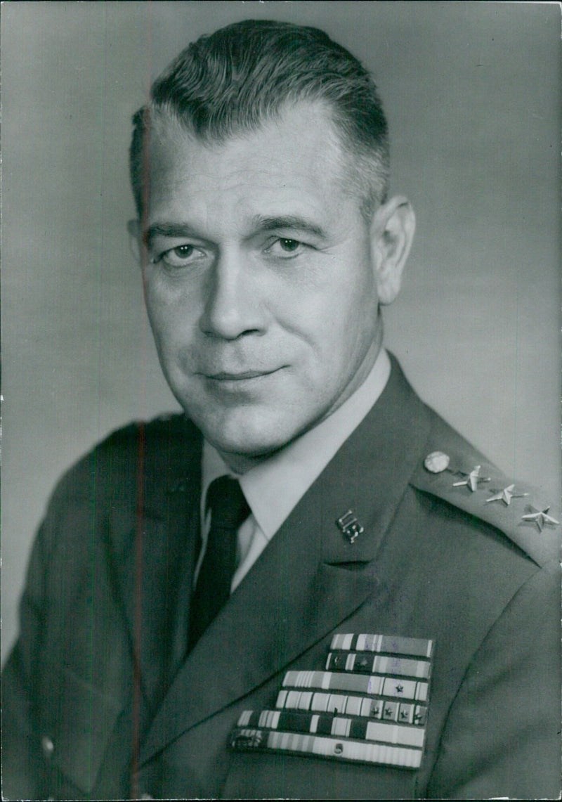 General Ferdinand J. Chesarek, Comptroller of the United States Army and possible replacement for General Abrams in Vietnam. - Vintage Photograph