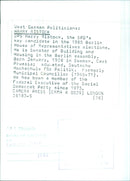 Harry Ristock, SPD's key candidate in the 1985 Berlin House of Representatives elections - Vintage Photograph