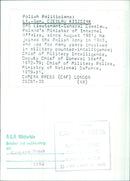 Lt.-Gen. Czeslaw Kiszczak, Poland's Minister of Internal Affairs - Vintage Photograph