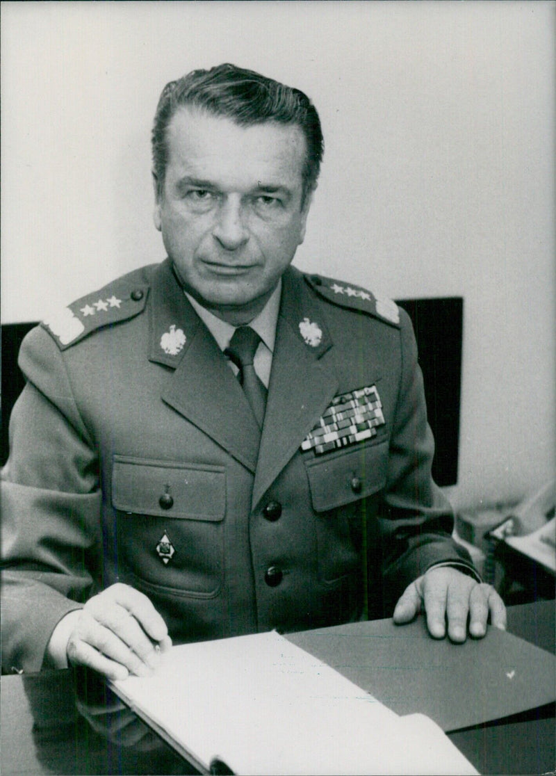 Lt.-Gen. Czeslaw Kiszczak, Poland's Minister of Internal Affairs - Vintage Photograph