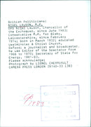 British Politician Nigel Lawson, M.P. - Vintage Photograph