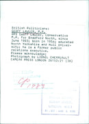 British Politician Geoff Lawler, M.P. - Vintage Photograph