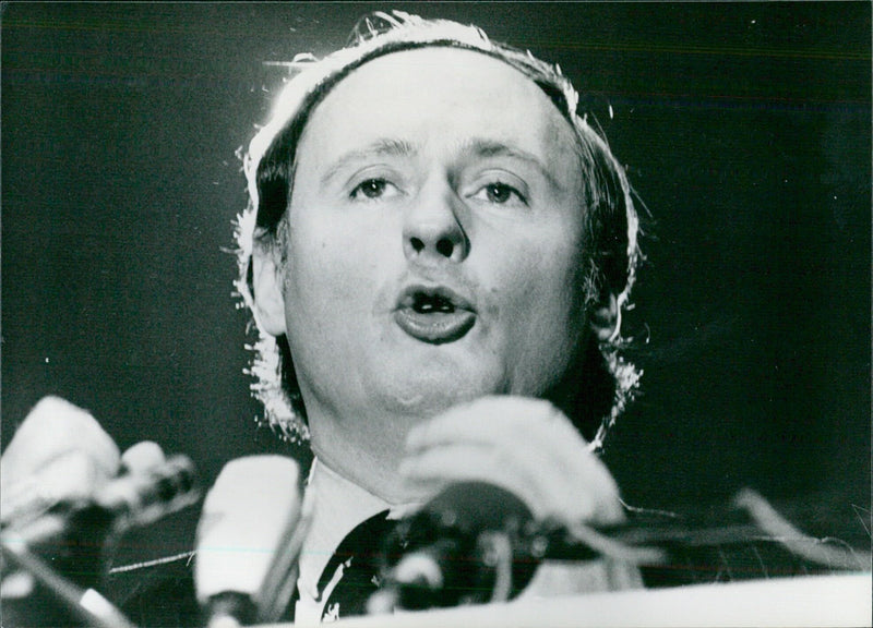 Oskar Lafontaine confirmed as chairman of the Saarland branch of the Social Democratic Party - Vintage Photograph