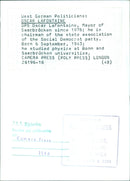 West German Politicians: OSCAR LAFONTAINE OPS - Vintage Photograph