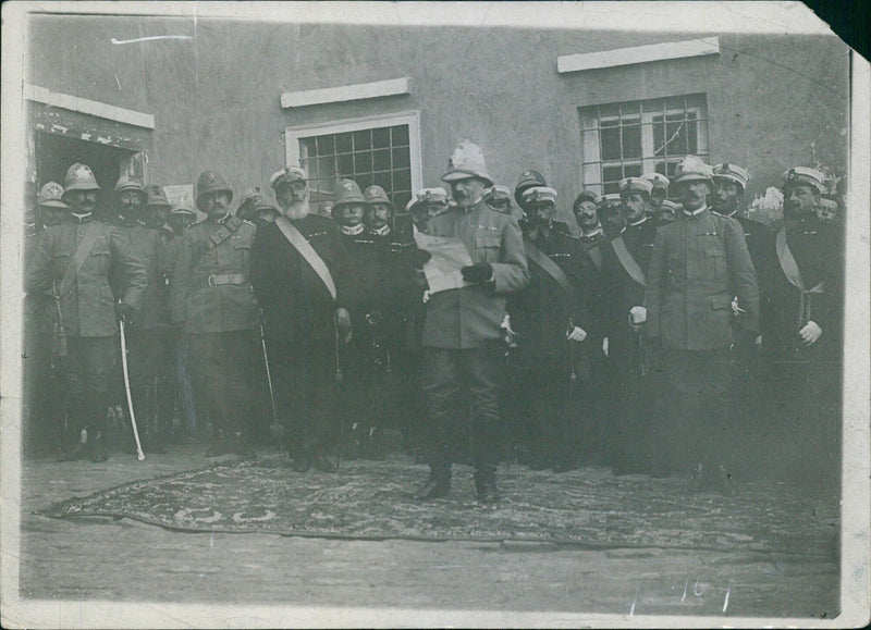 General Camera reading the act of annexation of Tripolitania to Italy - Vintage Photograph