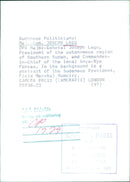 Maj. Gen. Joseph Lagu, President of Southern Sudan - Vintage Photograph