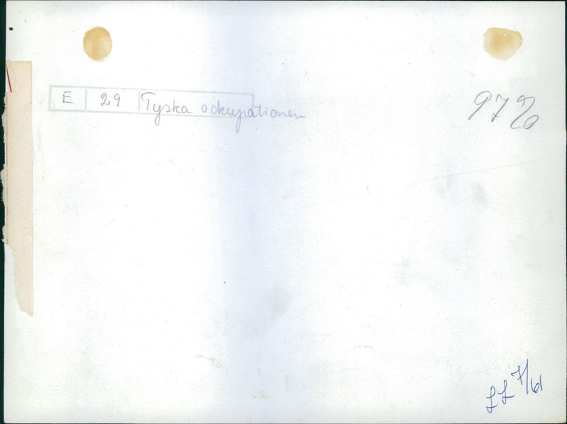 Broken railway during the war in Denmark war. - Vintage Photograph