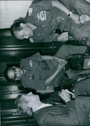 New Zealand Minister of Defence David S. Thomson at a meeting with Acting President General Suharto of Indonesia. - Vintage Photograph