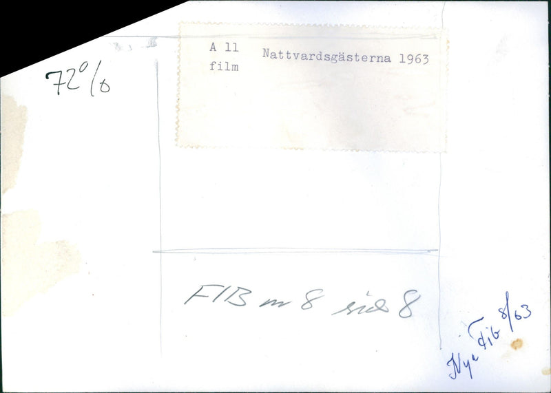 Ingrid Thulin and Gunnar BjÃ¶rnstrand in the Swedish film NattvardsgÃ¤sterna. - Vintage Photograph