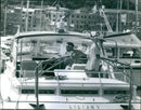 Duke of Halland Prince Bertil is standing on a vessel and have looked back, 1972 - Vintage Photograph