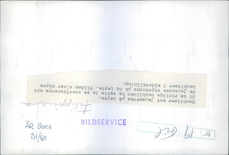 Howitzers against the Japanese on Leyte. - Vintage Photograph