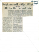 Military band group playing music and parading on the road. - Vintage Photograph