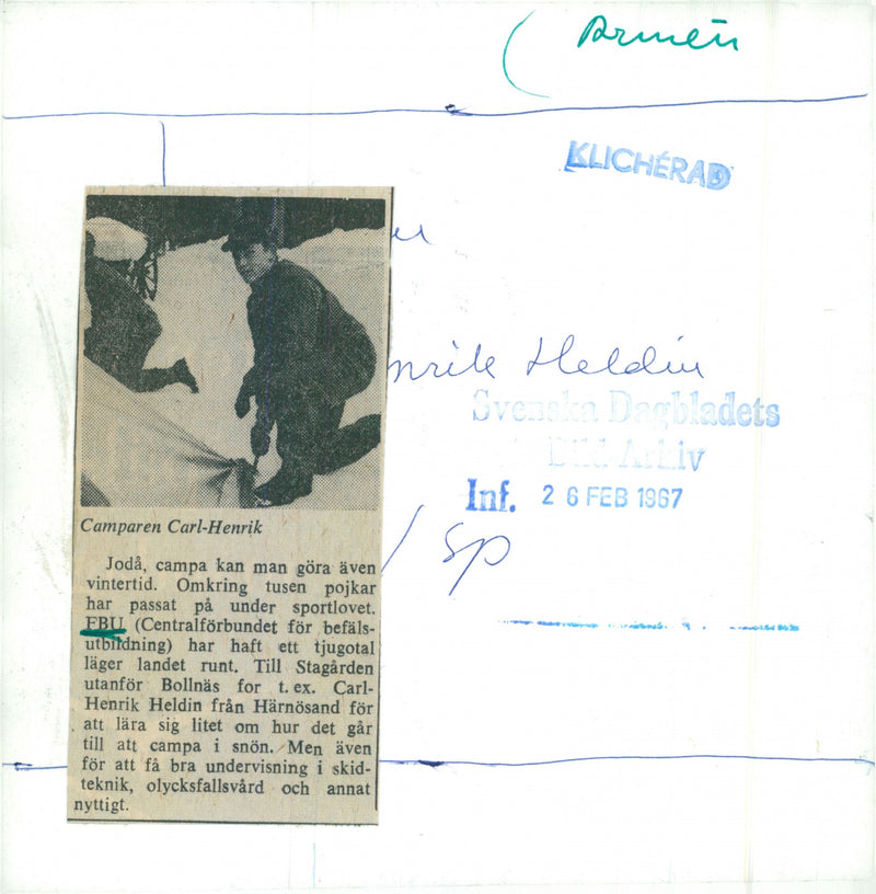 Voluntary officer training (FBU) Sweden - Vintage Photograph