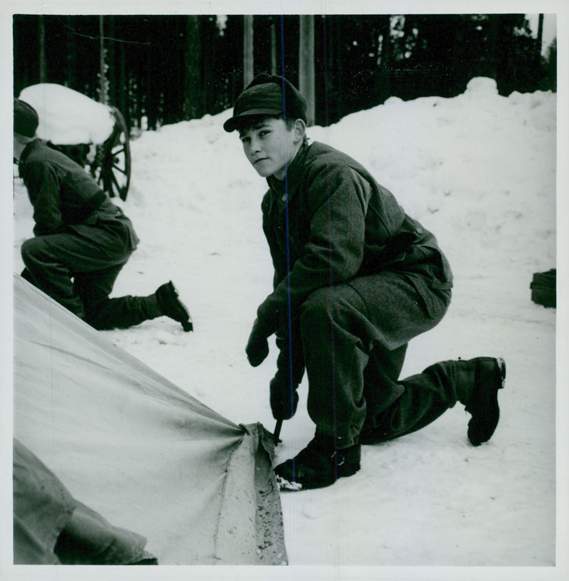 Voluntary officer training (FBU) Sweden - Vintage Photograph