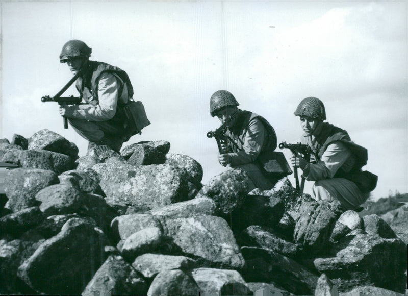 Voluntary officer training (FBU) Sweden - Vintage Photograph