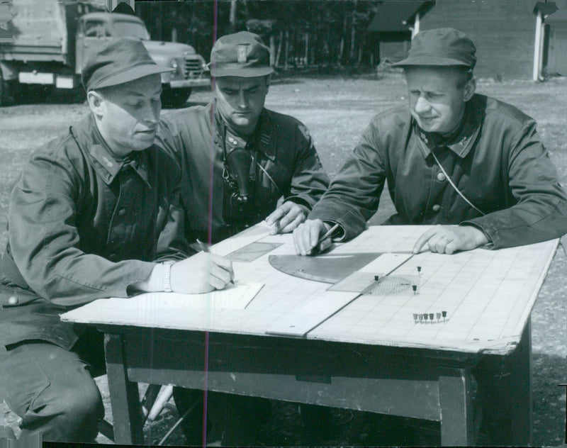 Voluntary officer training (FBU) Sweden - Vintage Photograph