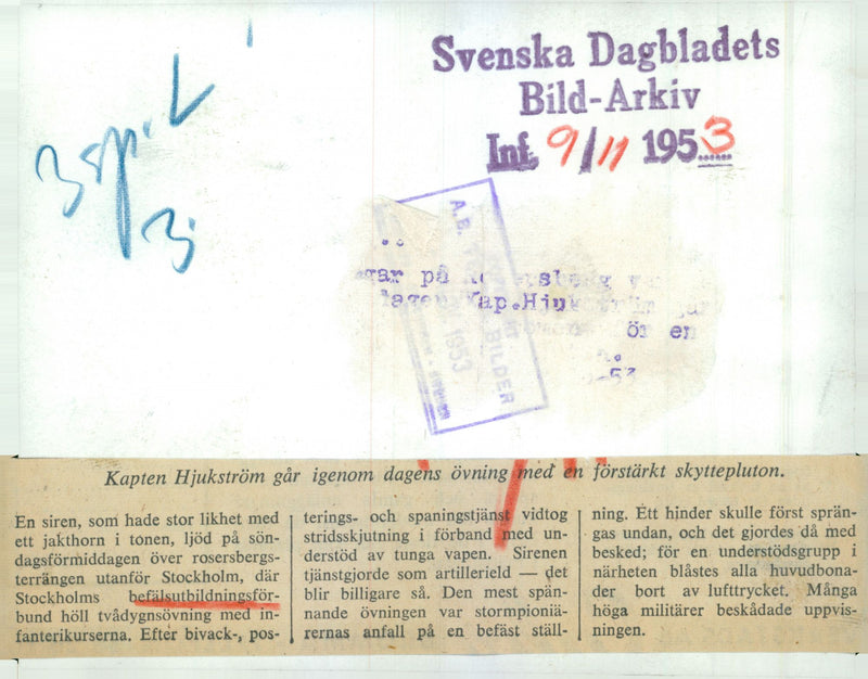 Voluntary officer training (FBU) Sweden - Vintage Photograph