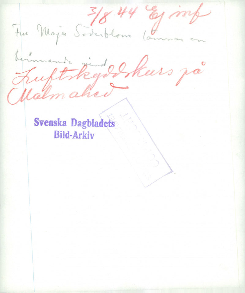 Swedish Military Civil Defense exercise 1943-1949 - Vintage Photograph