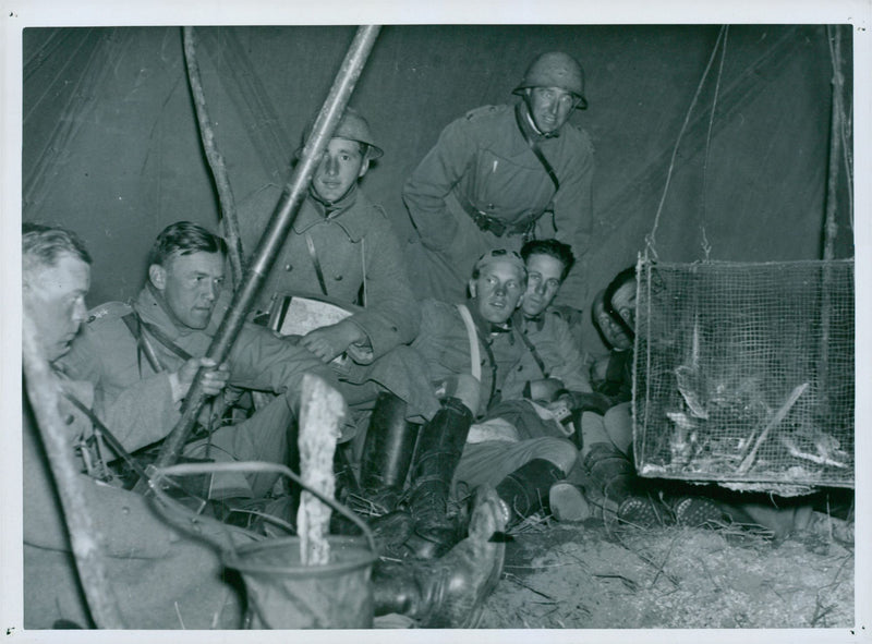 Swedish military maneuver GÃ¤strike manueuver 1936 - Vintage Photograph