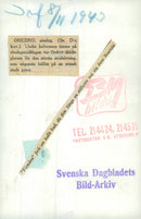 Swedish military emergency service July to Dec 1943 - Vintage Photograph
