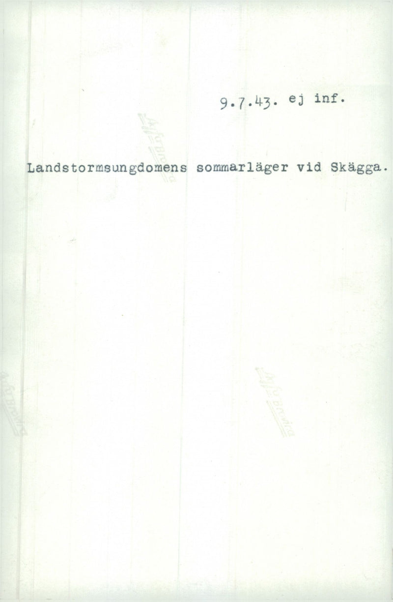 Swedish Military Landsturm Youth 1941 - Vintage Photograph