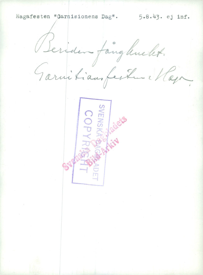 Swedish military emergency service July to Dec 1943 - Vintage Photograph