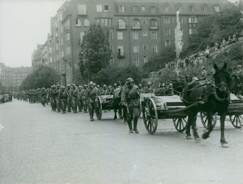 Field maneuver - Vintage Photograph