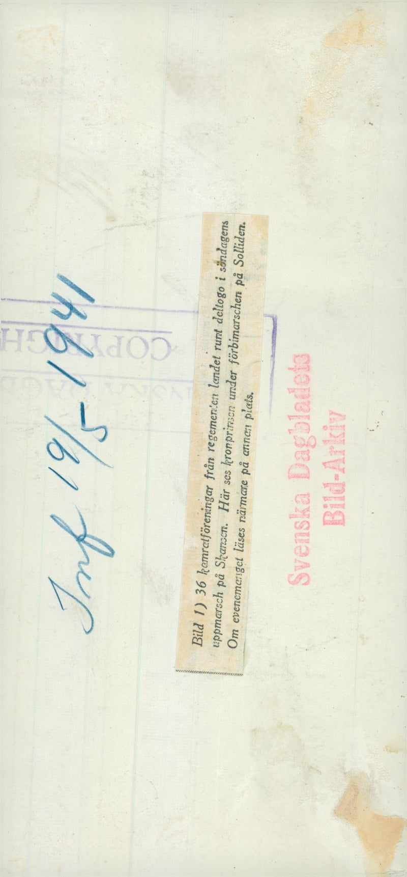 Swedish Military and Army 1941-1943 - Vintage Photograph