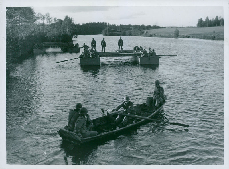 Swedish military maneuver GÃ¤strike manueuver 1936 - Vintage Photograph