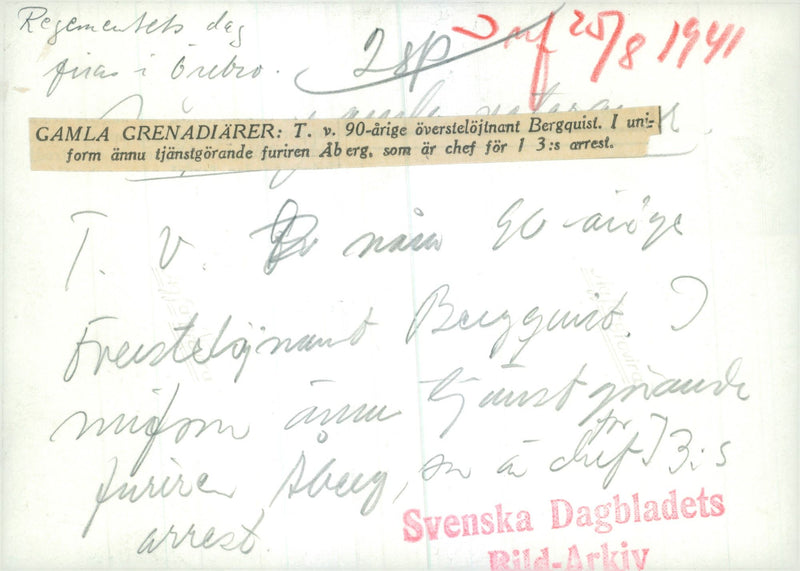 Swedish Military and Army 1941-1943 - Vintage Photograph