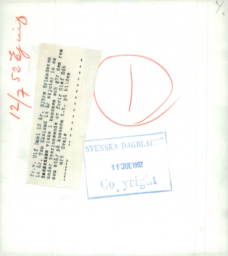 Swedish Military Landsturm Youth 1941 - Vintage Photograph