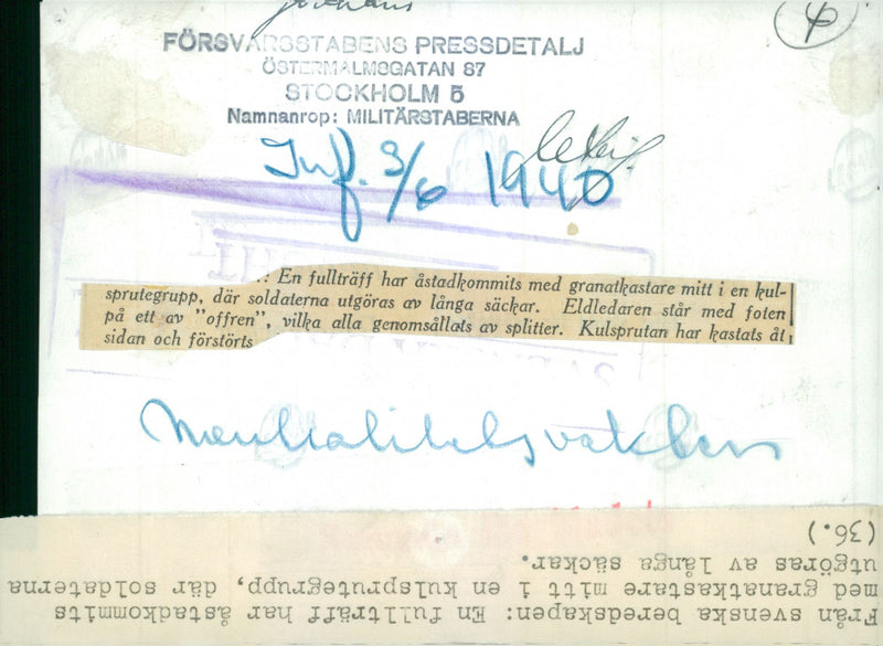 Field maneuvers 1940 - Vintage Photograph