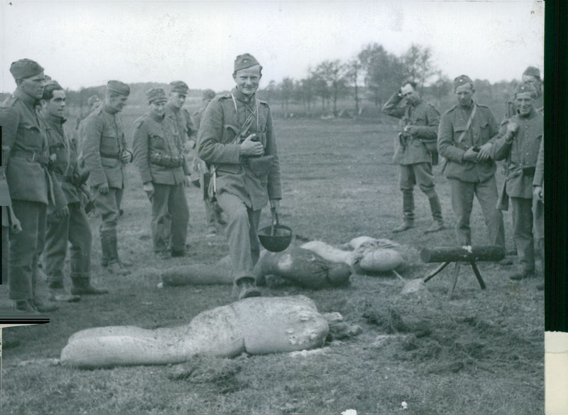 Field maneuvers 1940 - Vintage Photograph