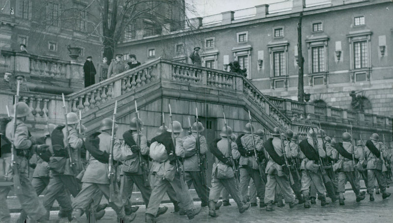 Swedish Military Field maneuvers Jan-June 1944 - Vintage Photograph
