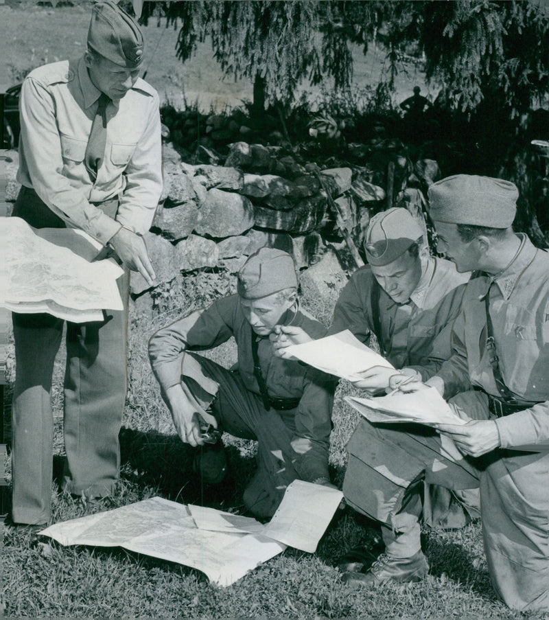 Swedish Military Field Manuevers 1952-1953 - Vintage Photograph