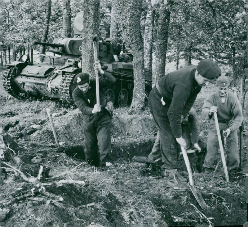 Swedish Military Field Manuevers 1952-1953 - Vintage Photograph