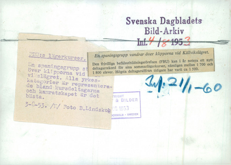 Voluntary officer training (FBU) Sweden - Vintage Photograph