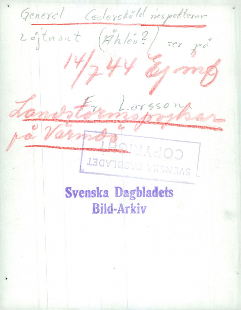 Swedish Military Landsturm Youth 1941 - Vintage Photograph