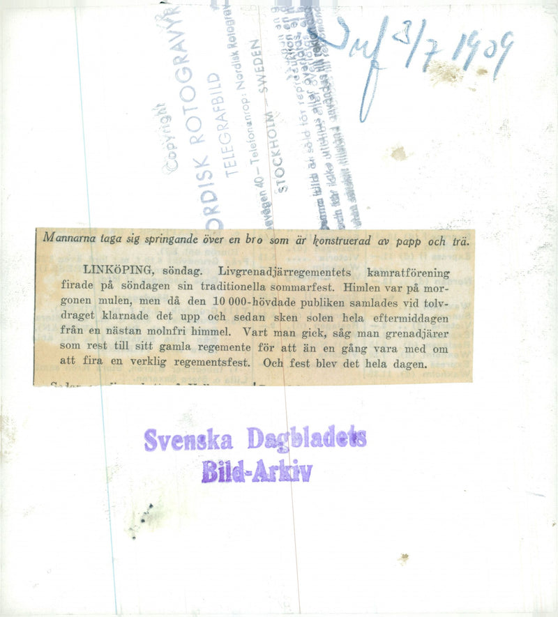 LivgrenadjÃ¤rregementet's companionship celebrates its traditional summer festival - 3 July 1939 - Vintage Photograph