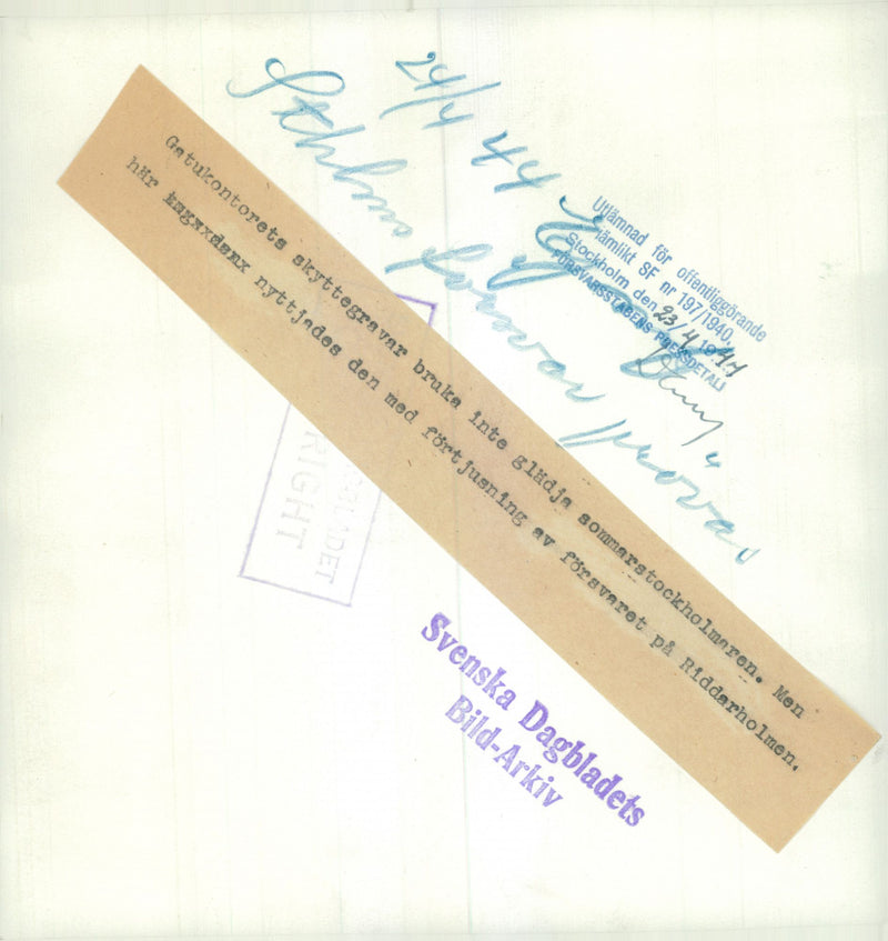 Swedish Military Field maneuvers Jan-June 1944 - Vintage Photograph