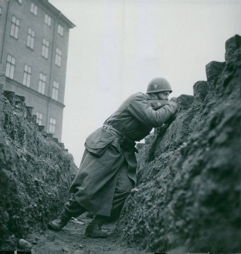 Swedish Military Field maneuvers Jan-June 1944 - Vintage Photograph